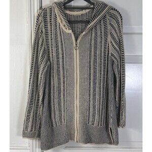 Soft Surroundings Womens Medium Hoodie Cardigan Costal Grandma Beach Cover Boho